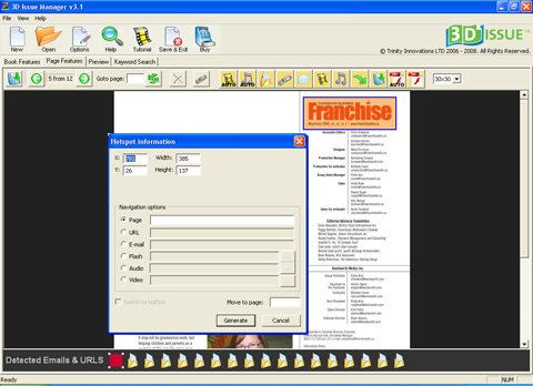 PDF to flash magazine hotspots